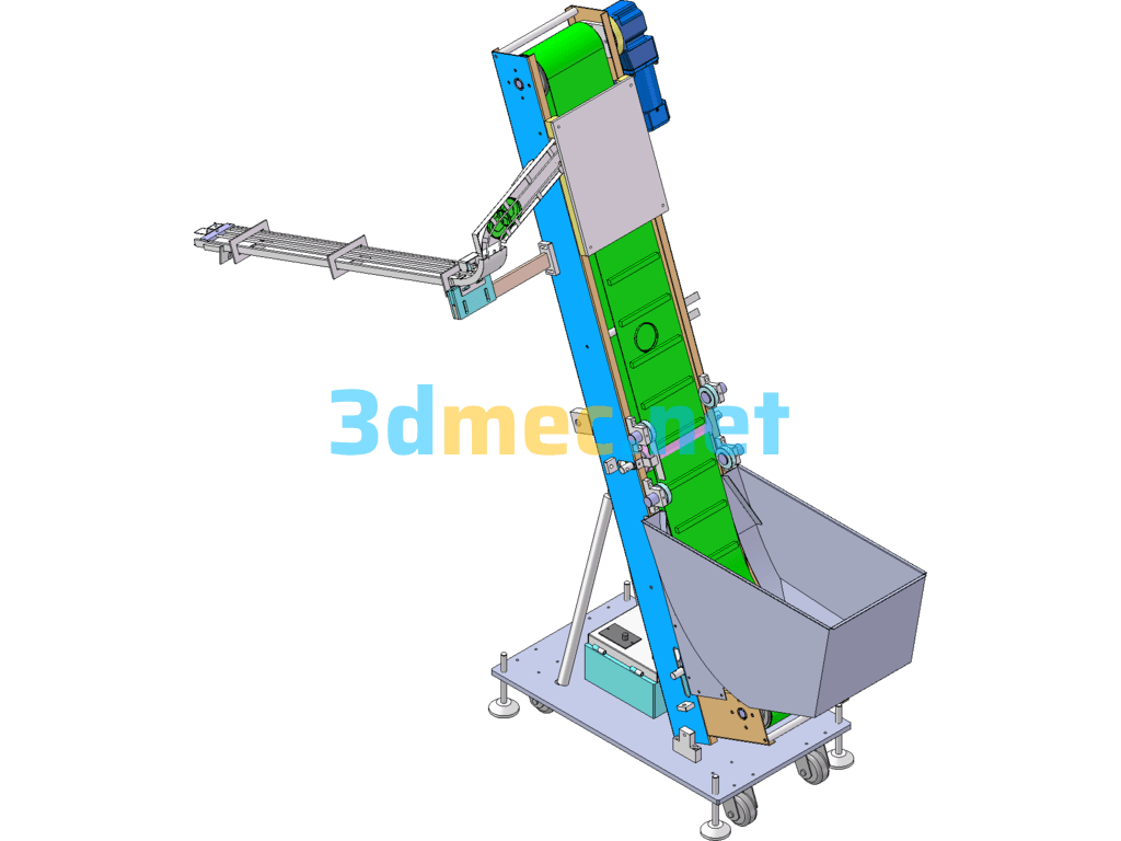 Automatic Lifting Cover Sorting And Capping Machine - 3D Model SolidWorks Free Download