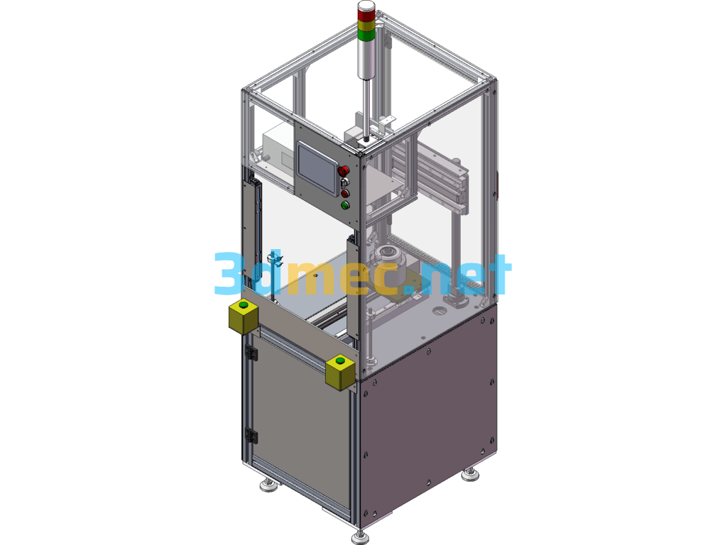 Plastic Sealed Motor End Cover Riveting And Gluing Machine - 3D Model SolidWorks Free Download