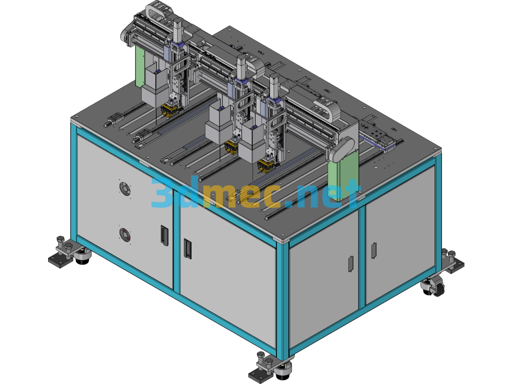 Three-Station Heat Press (For Watch/Bracelet Pressing) - 3D Model Exported Free Download