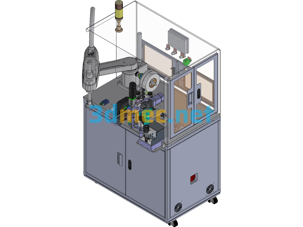 Labeling And Screw Locking Equipment - 3D Model Exported Free Download