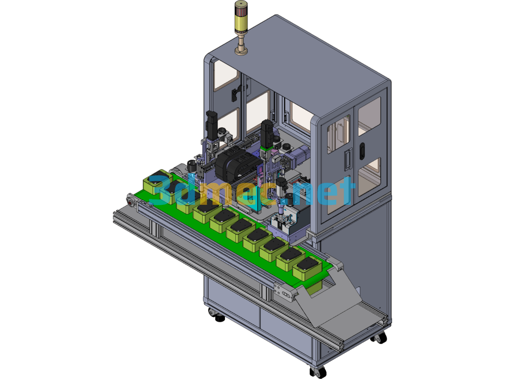 Mouse Lock PCB Board Screw Online Equipment - 3D Model Exported Free Download