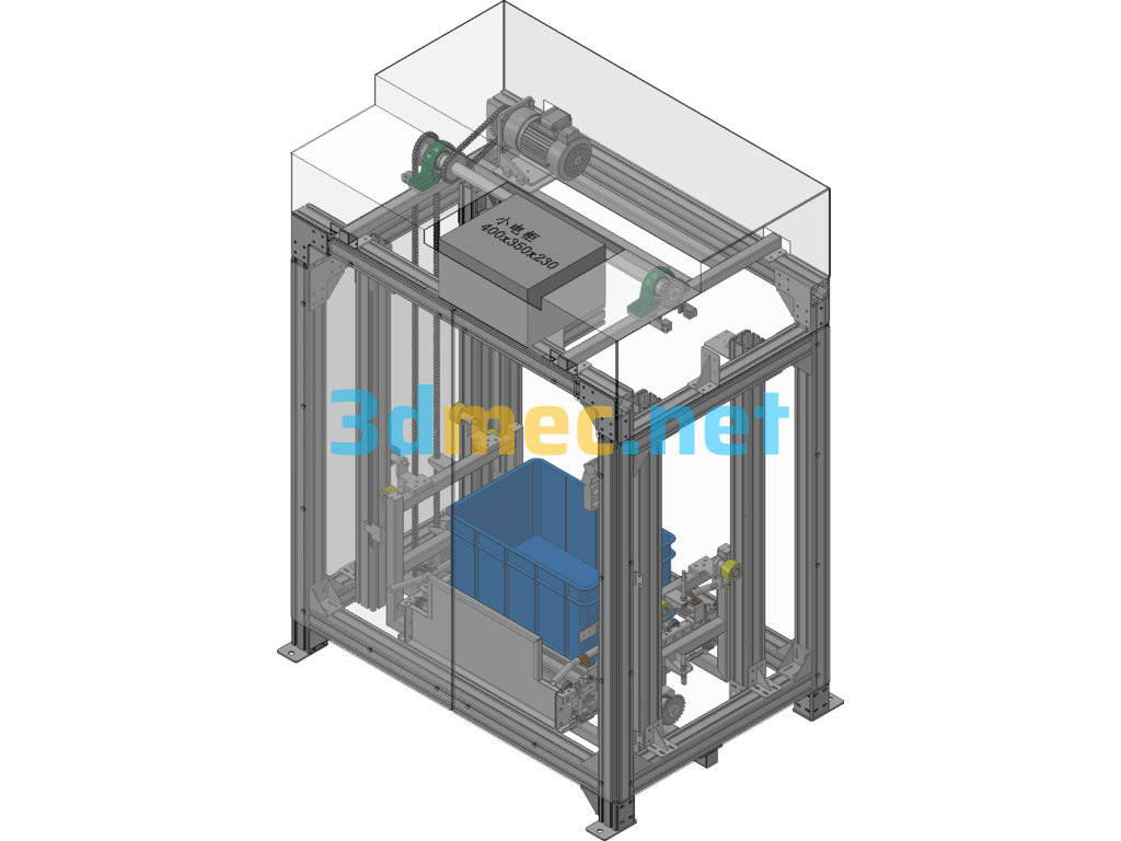 Material Turnover Box Elevator - 3D Model Exported Free Download