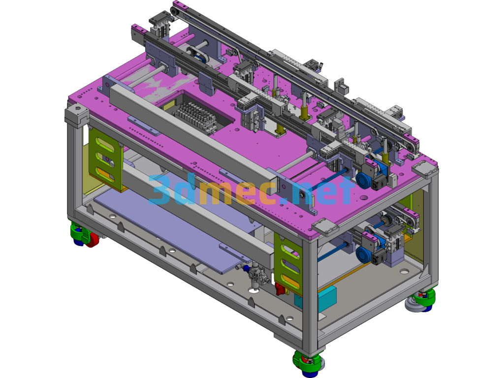 Automatic Width Adjustable Production Line - 3D Model Exported Free Download