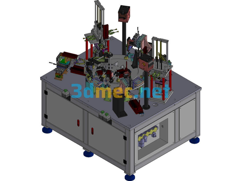 Lock Cylinder Automatic Assembly Machine - 3D Model Exported Free Download