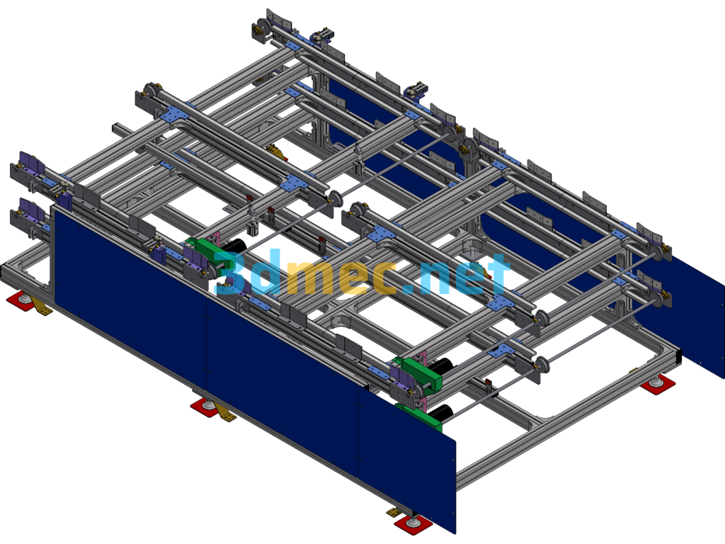 Large Double-Layer LCD Panel Production Line - 3D Model Exported Free Download