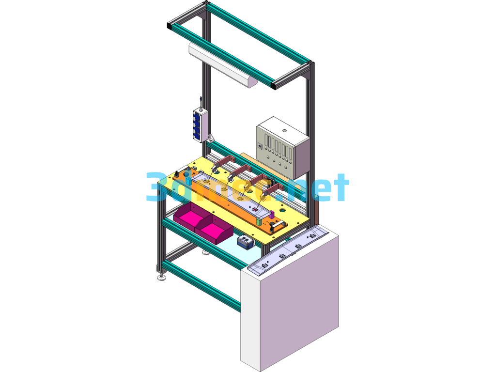 Sunroof Assembly Line-OFFLINE (Middle Beam Pre-Installation Station) - 3D Model SolidWorks Free Download