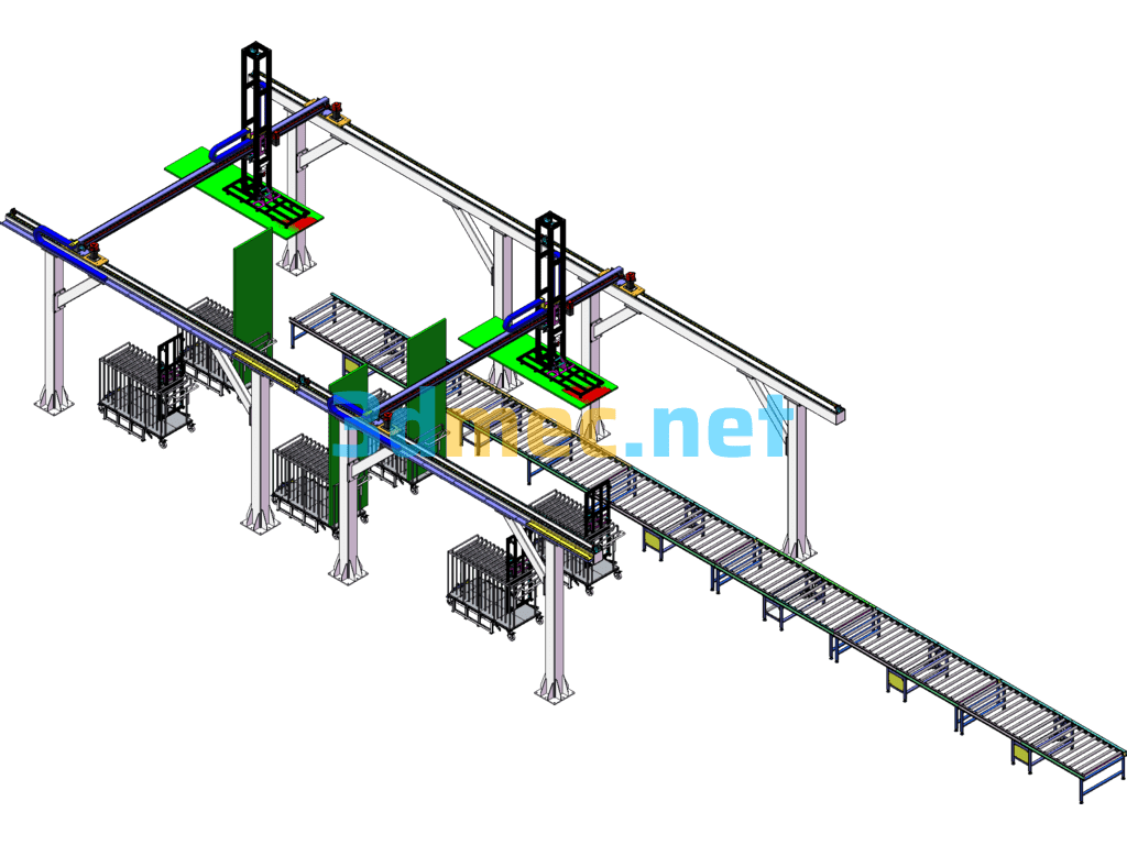 CC Rock Wool Board Automatic Sorting Equipment - 3D Model SolidWorks Free Download