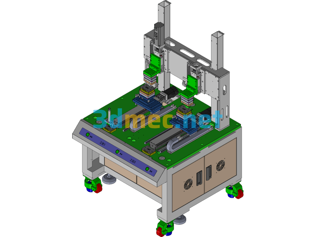 Double Station Servo Heat Press - 3D Model Exported Free Download