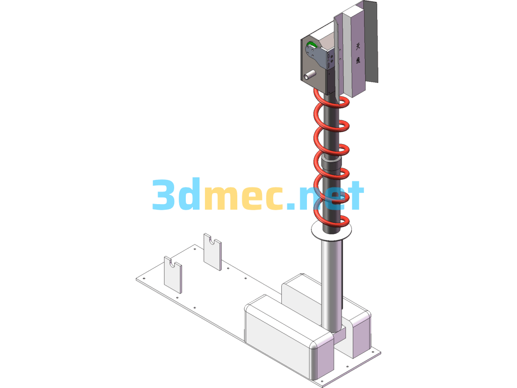 Drone Can Lift Vehicle-Mounted Directional Antenna Including Internal Structure - 3D Model SolidWorks Free Download