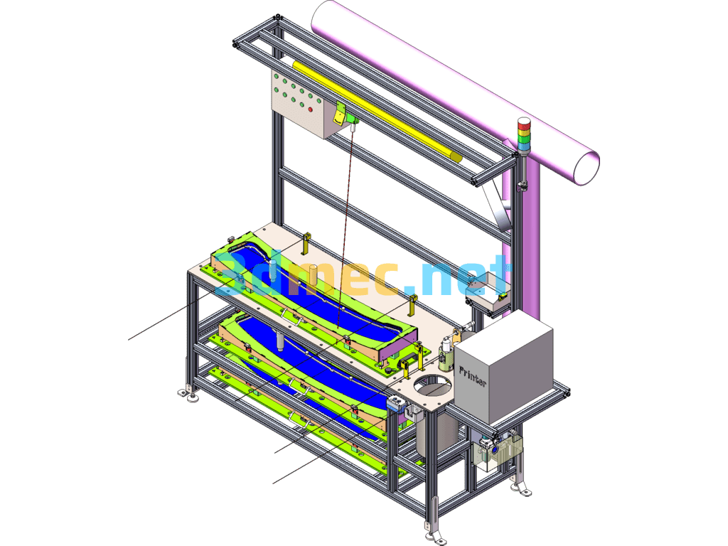 PA120 (Header Pre-Installation) Skylight Offline Pre-Installation Station - 3D Model SolidWorks Free Download