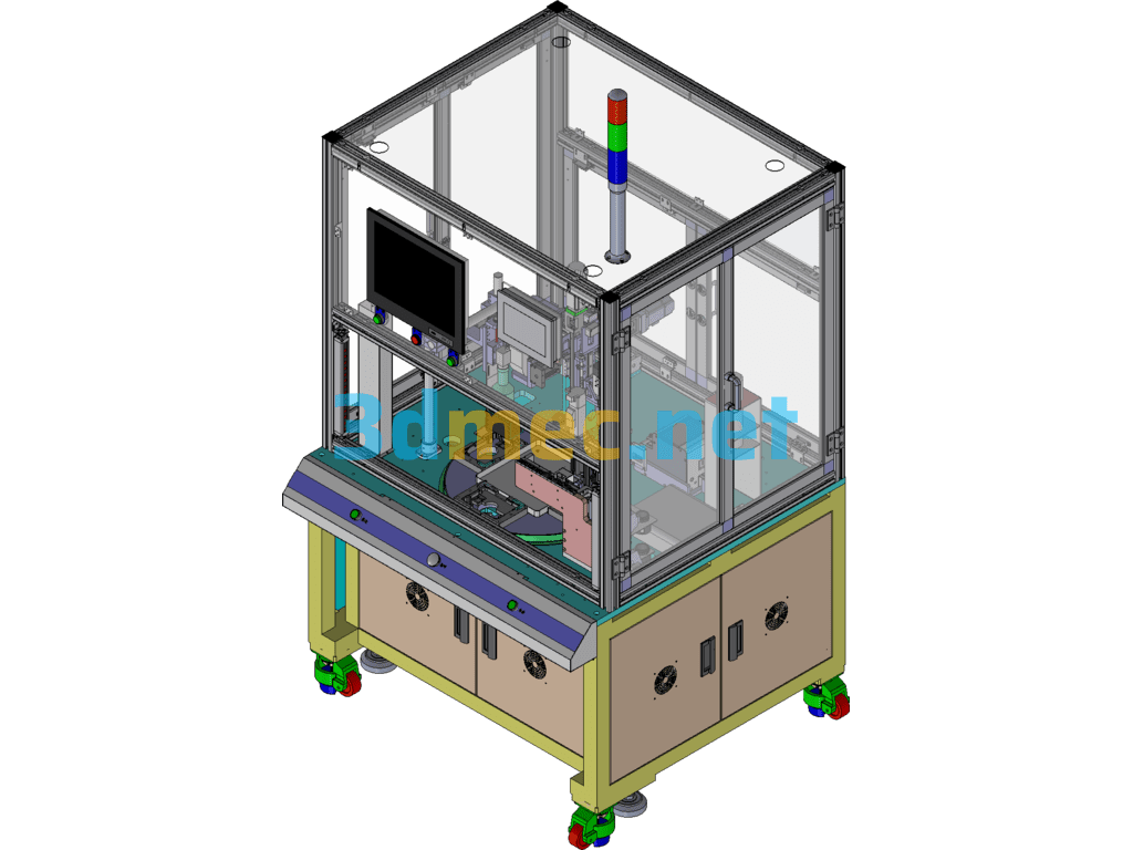 Turntable PCB Board Screw Locking Equipment - 3D Model Exported Free Download