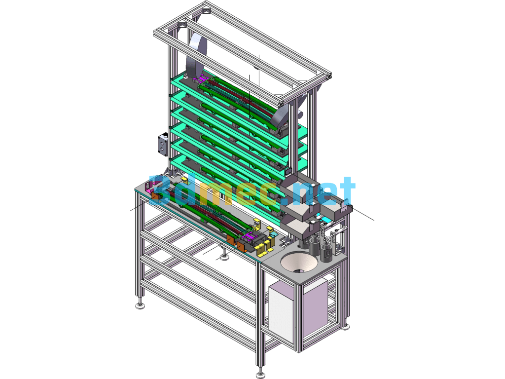 Skylight Assembly Line PA150 (Iron Parts Cleaning And Primer Painting Station) - 3D Model SolidWorks Free Download