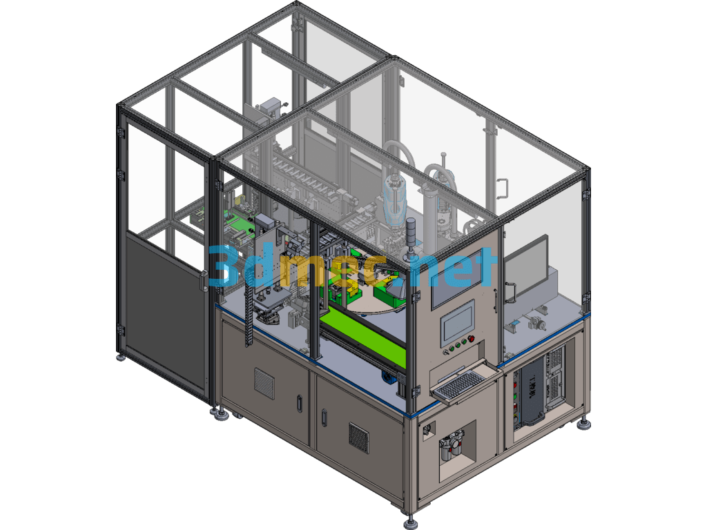 Anti-Skid Mat Automatic Sticking Equipment - 3D Model Exported Free Download