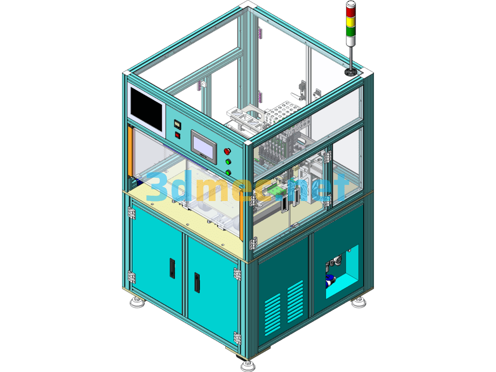 Six-Head Automatic Burning Soldering Equipment - 3D Model SolidWorks Free Download