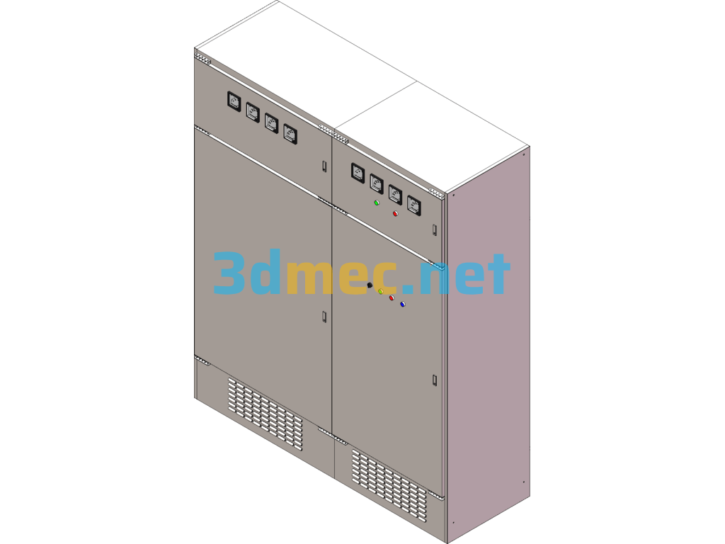 Power Cabinet, Frequency Conversion Cabinet, Combined Cabinet - 3D Model SolidWorks Free Download