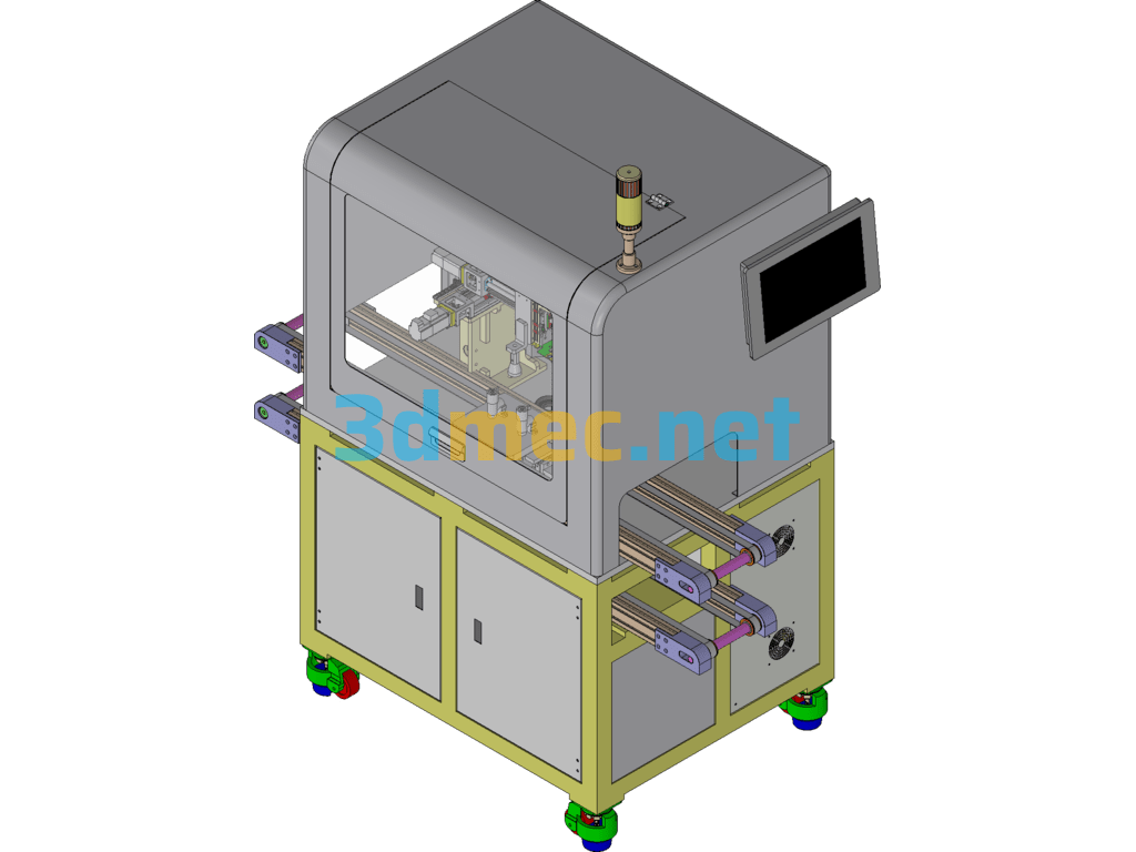 Double-Feeder Label Automatic Attaching Equipment - 3D Model Exported Free Download