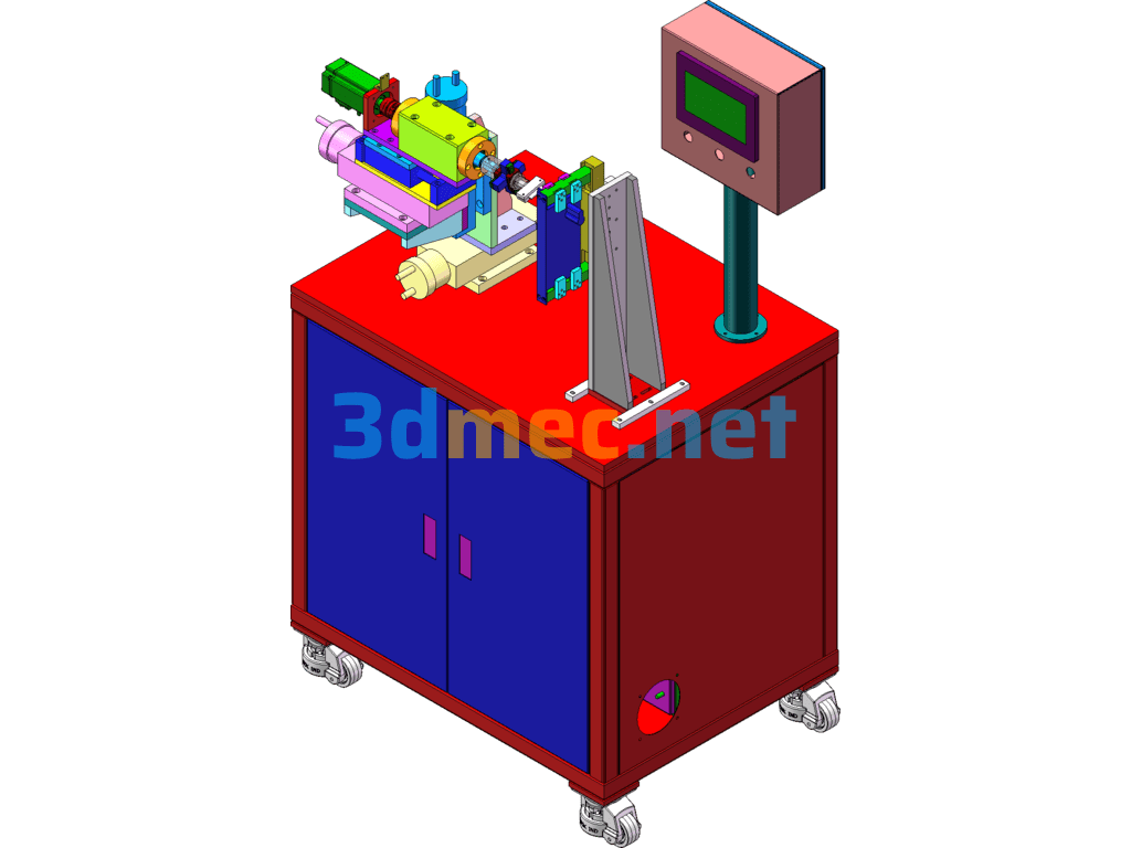 Lock Cylinder Automatic Detection Equipment Including Engineering Drawings + BOM - 3D Model SolidWorks Free Download