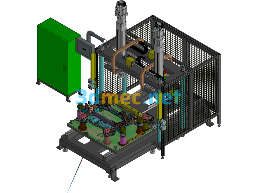 10T Servo Cylinder Press Machine - 3D Model Exported Free Download