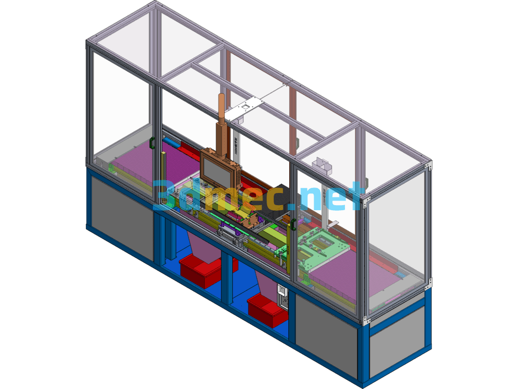 Door Sealing Strip Internal Water Cutting To Length Cutting Machine - 3D Model SolidWorks Free Download