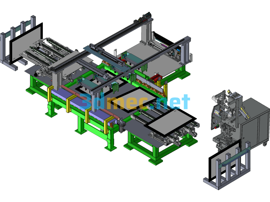 Automatic Glass Assembly Equipment + Engineering Drawings + BOM - 3D Model SolidWorks Free Download