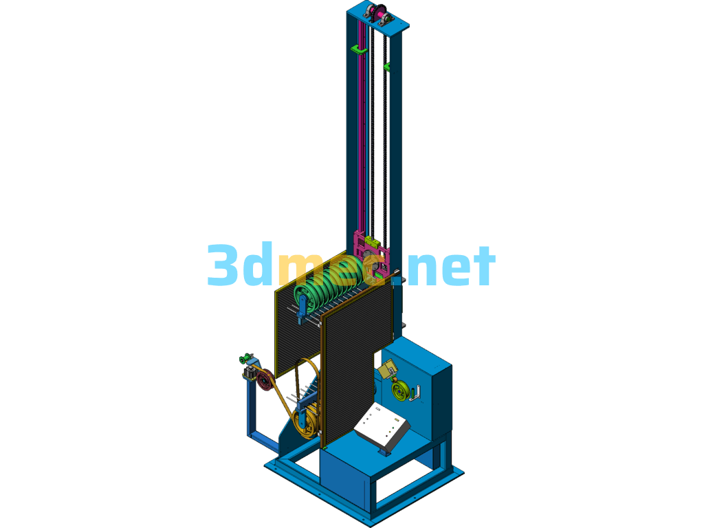 100m Core Material Storage Rack - 3D Model SolidWorks Free Download