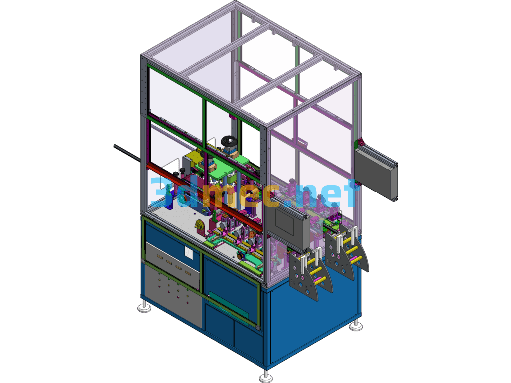 Double Traction Horizontal Punching Machine - 3D Model SolidWorks Free Download