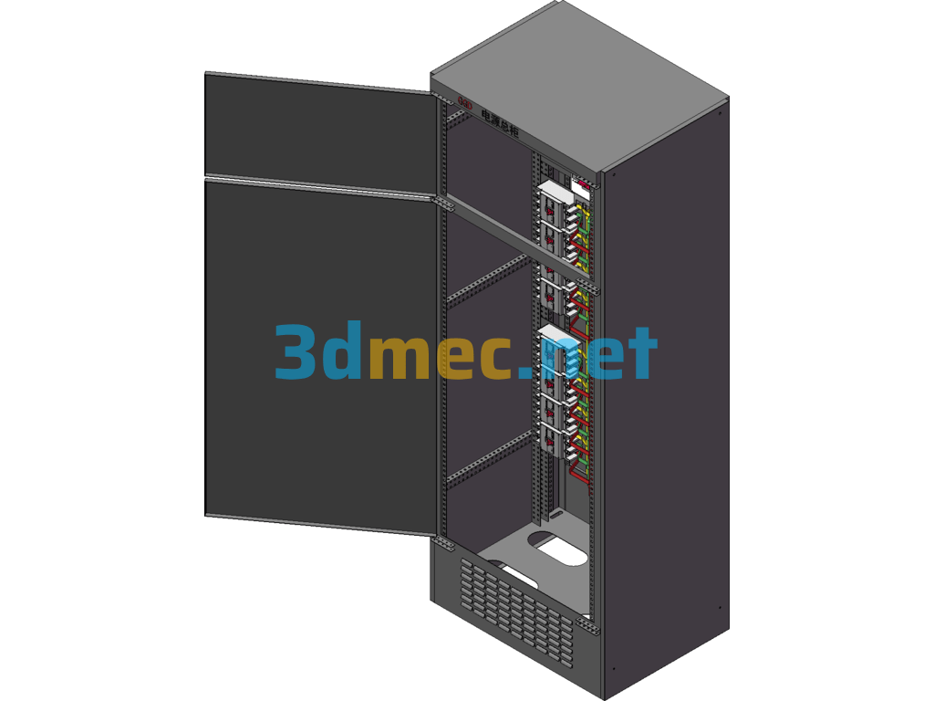 630A Power Cabinet Side Mounted - 3D Model SolidWorks Free Download