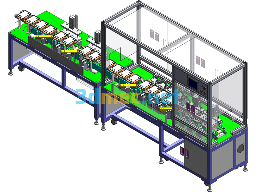 Mobile Phone Battery Gluing Machine - 3D Model SolidWorks Free Download