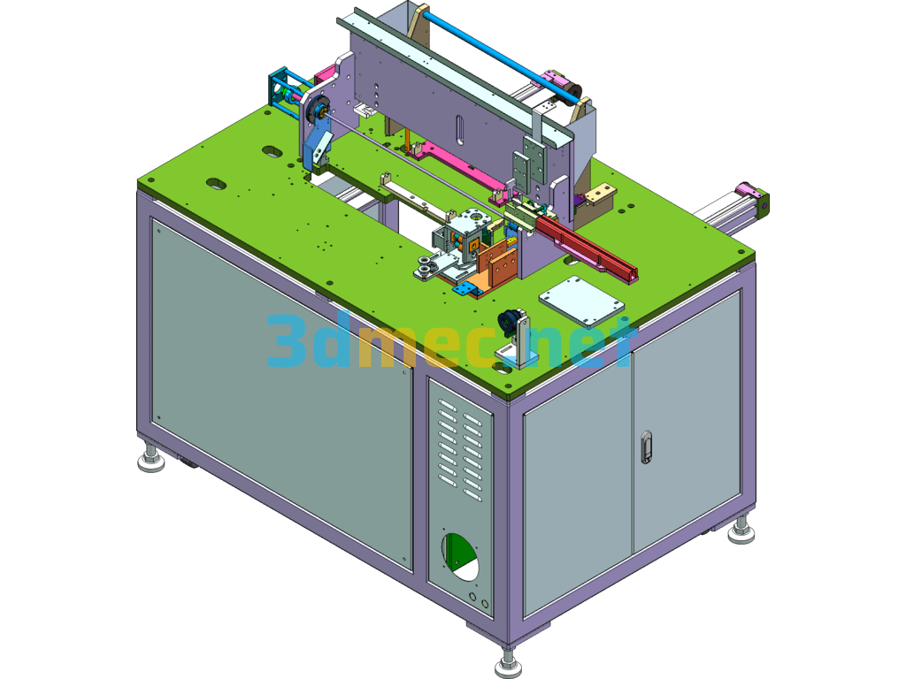 Semi-Automatic Winding Machine + Engineering Drawing + BOM - 3D Model SolidWorks Free Download