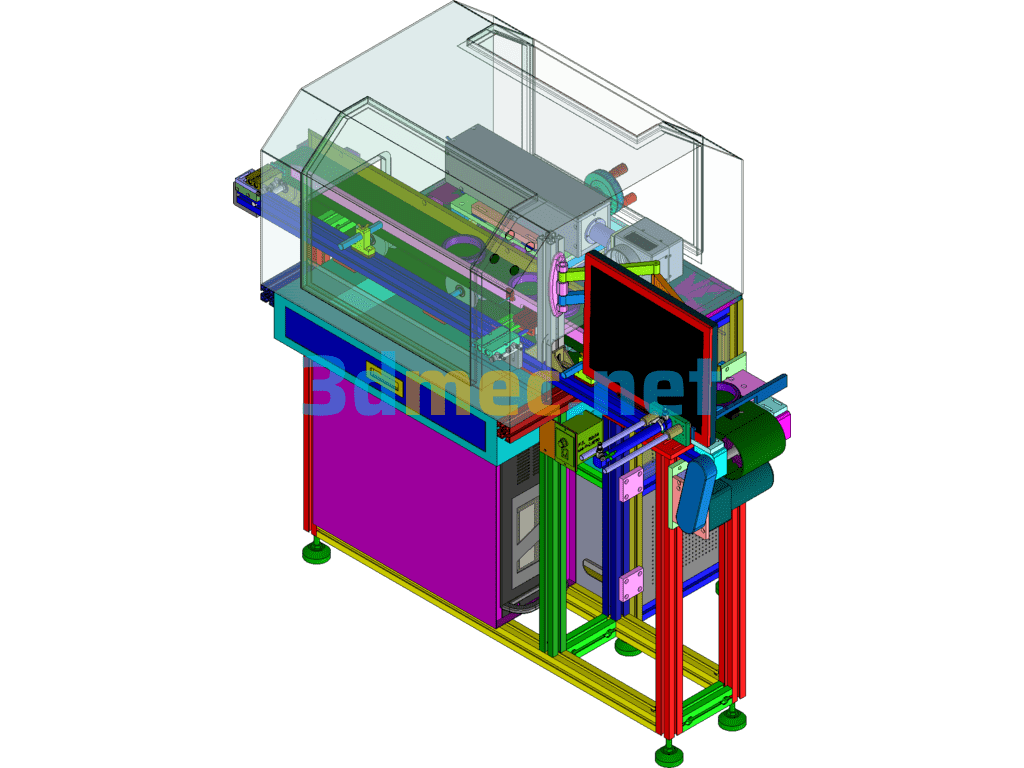 Fully Automatic Bearing Marking Equipment + Engineering Drawing - 3D Model SolidWorks Free Download