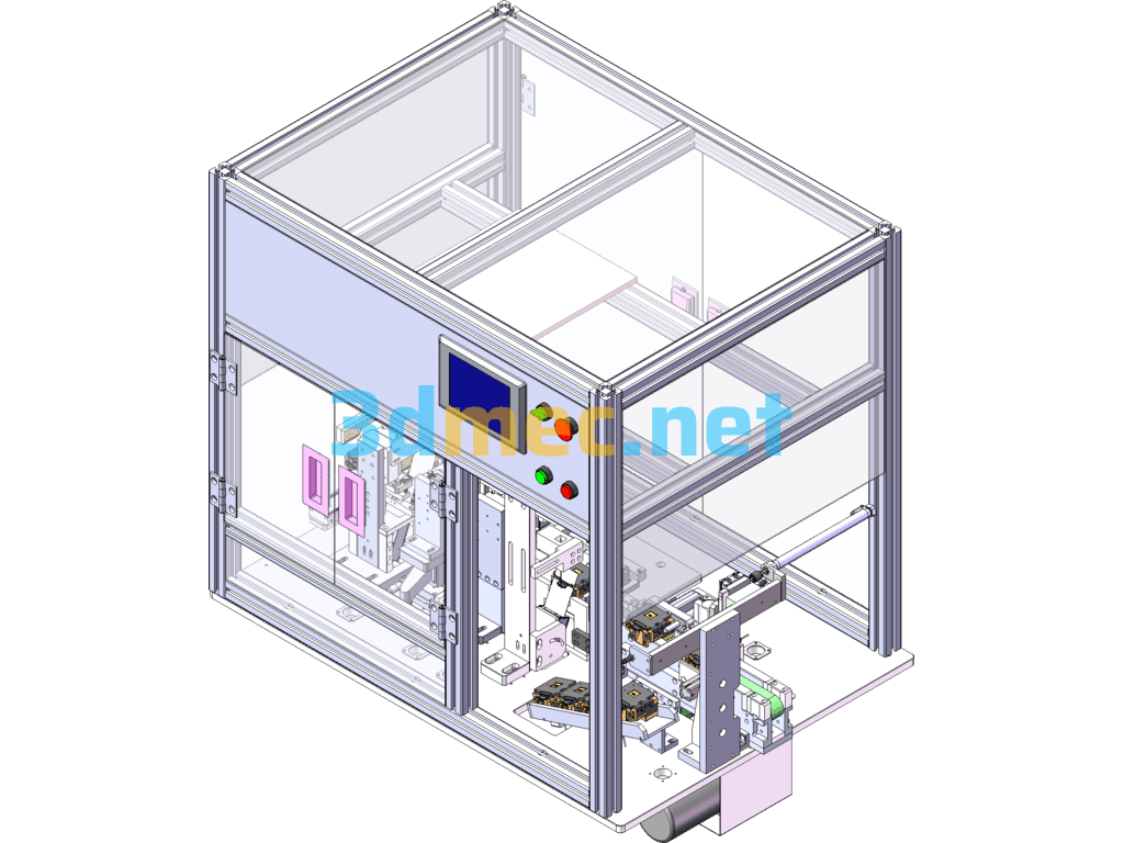 A Battery Core Cutting Machine - 3D Model SolidWorks Free Download