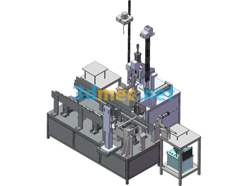 Assembly Machine For Installing Plugs On Pipe Parts - 3D Model SolidWorks Free Download