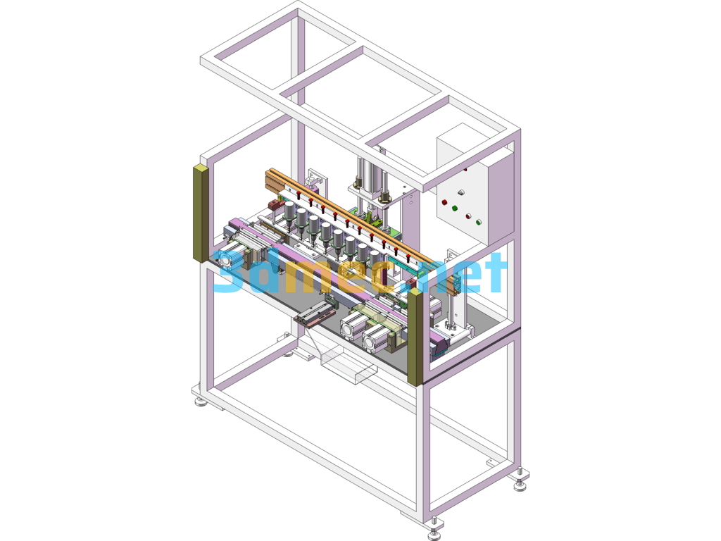 Sealing Strip Punching, Drilling And Cutting Machine - 3D Model SolidWorks Free Download