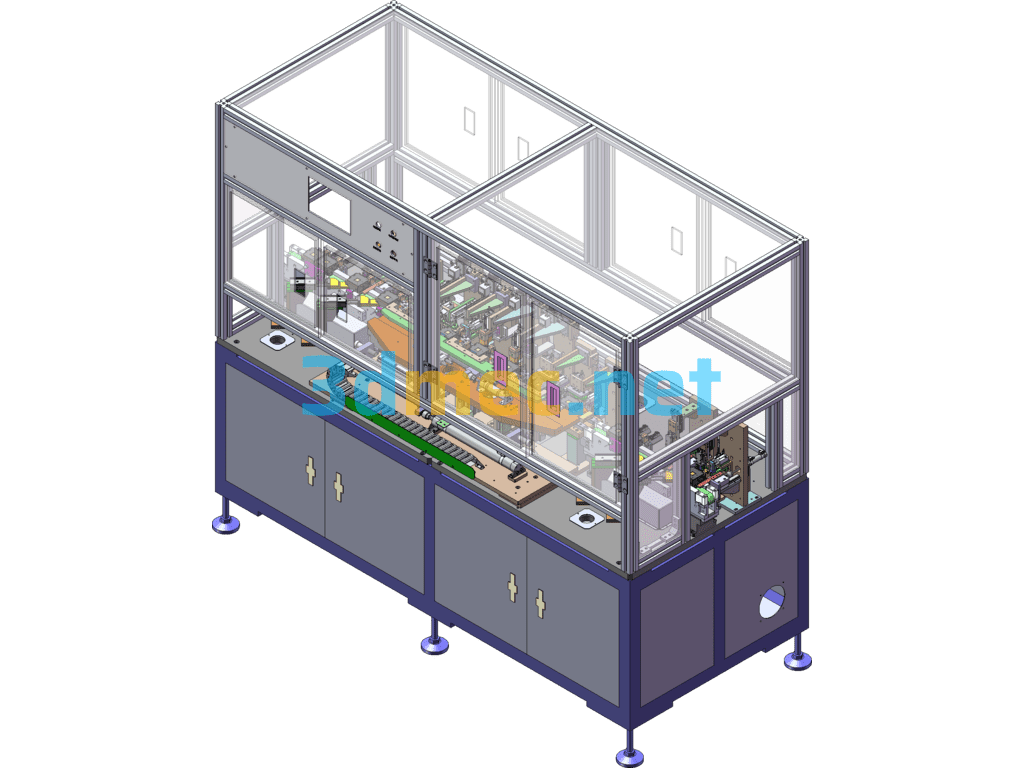 A Continuous Glue Encapsulating Machine - 3D Model SolidWorks Free Download