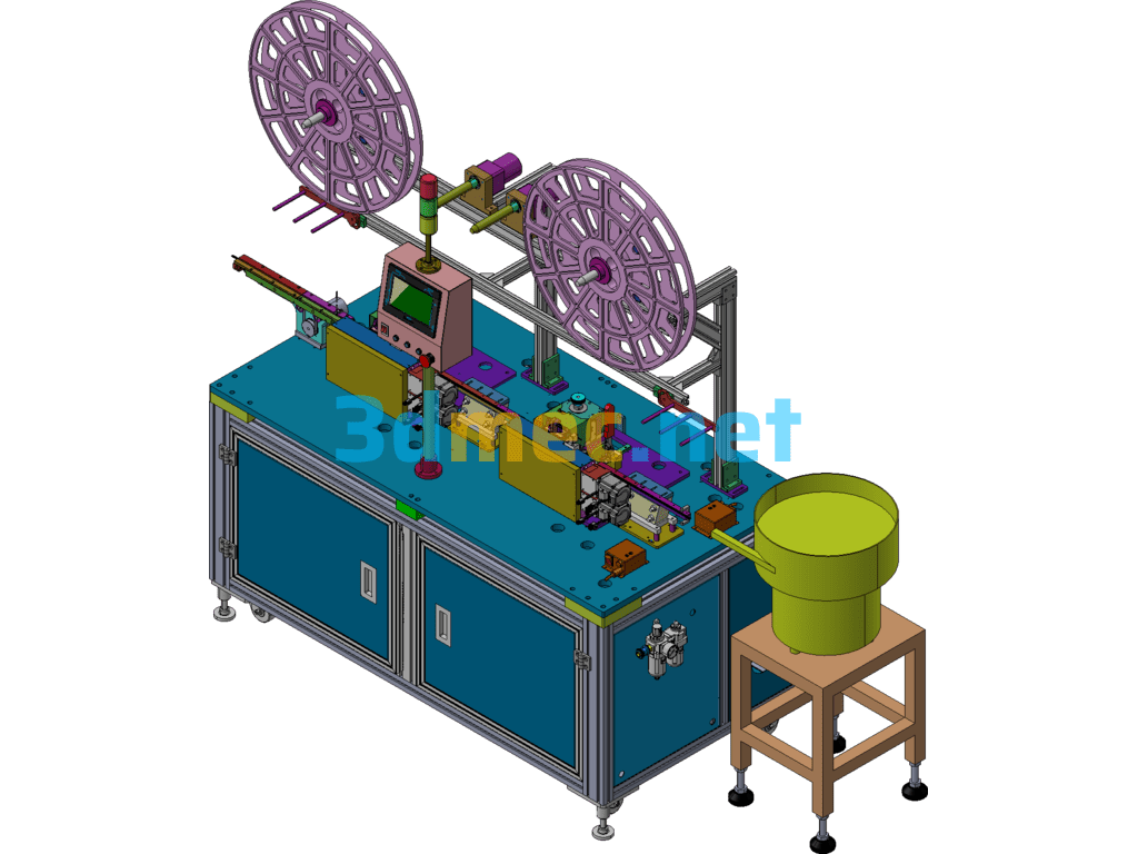 FPC High Speed Cam Pin Insertion Machine - 3D Model Creo.Parametric Free Download