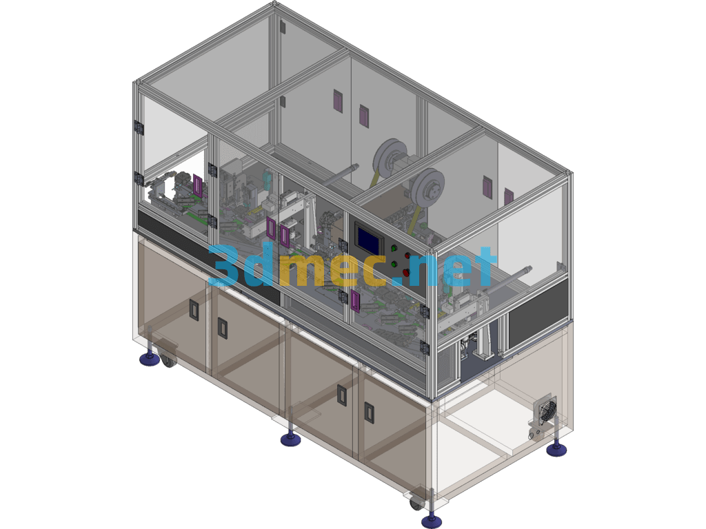 A FPC Bending And Gluing Combined Machine - 3D Model SolidWorks