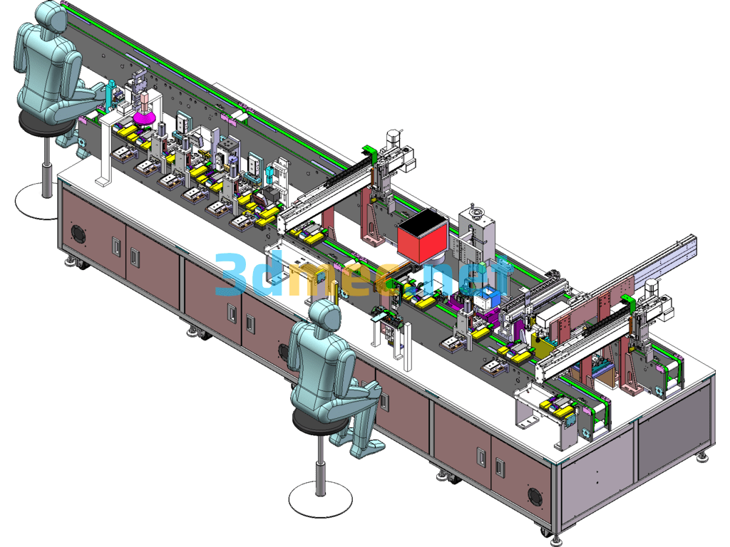 A Battery Tab Bending And Welding Combined Machine - 3D Model SolidWorks Free Download