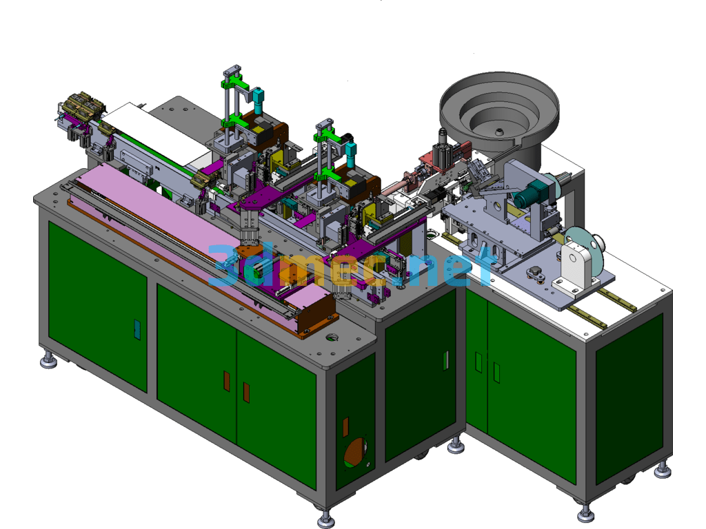 Automatic Feeding And Adhesive Peeling Machine - 3D Model SolidWorks Free Download