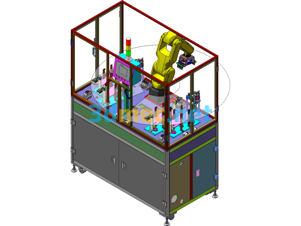 Automatic Loading And Unloading Of Mass Production Molds + BOM - 3D Model SolidWorks Free Download