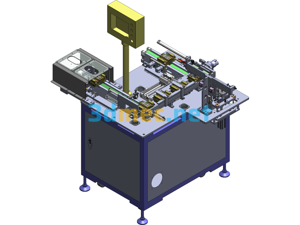 A Production Line Fixture Unloading Equipment - 3D Model SolidWorks Free Download