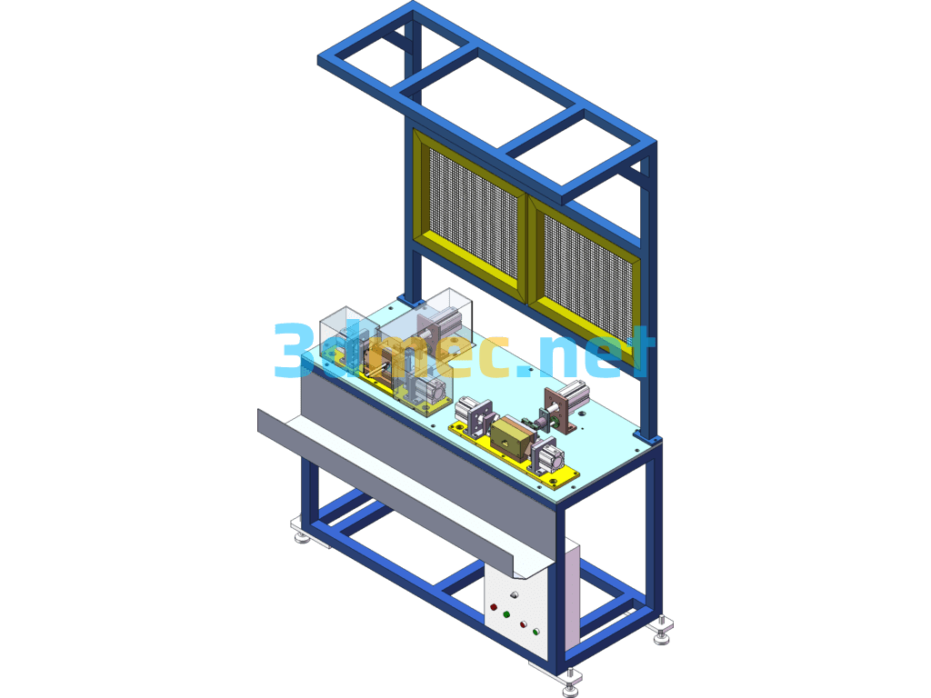 Angle Punching Machine - 3D Model SolidWorks Free Download