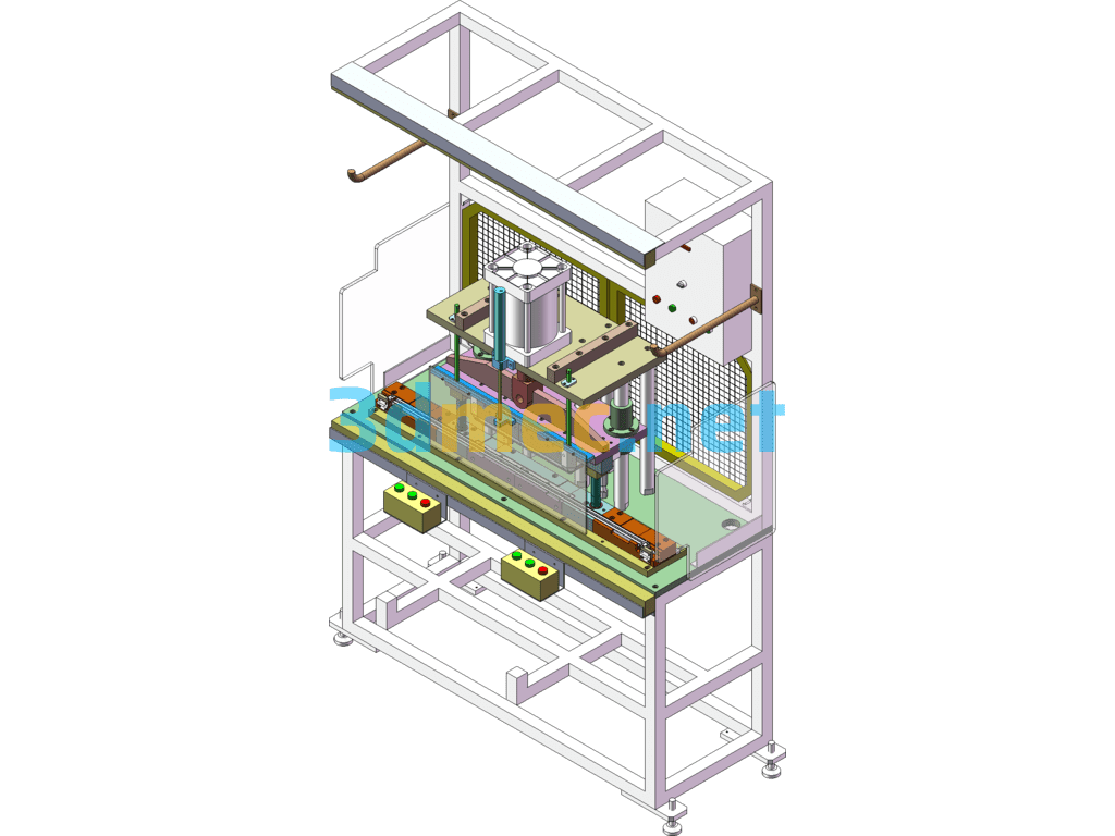 Door Sealing Strip Special-Shaped Notch Punching Machine - 3D Model SolidWorks Free Download