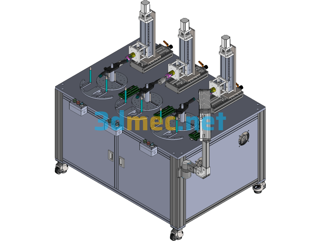 Automobile Combination Switch Test Bench - 3D Model SolidWorks ProE UG(NX) Catia Free Download