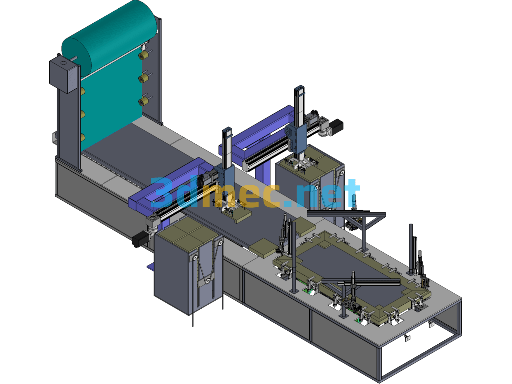 Door Frame Automatic Packaging Line - 3D Model SolidWorks ProE UG(NX) Catia Free Download