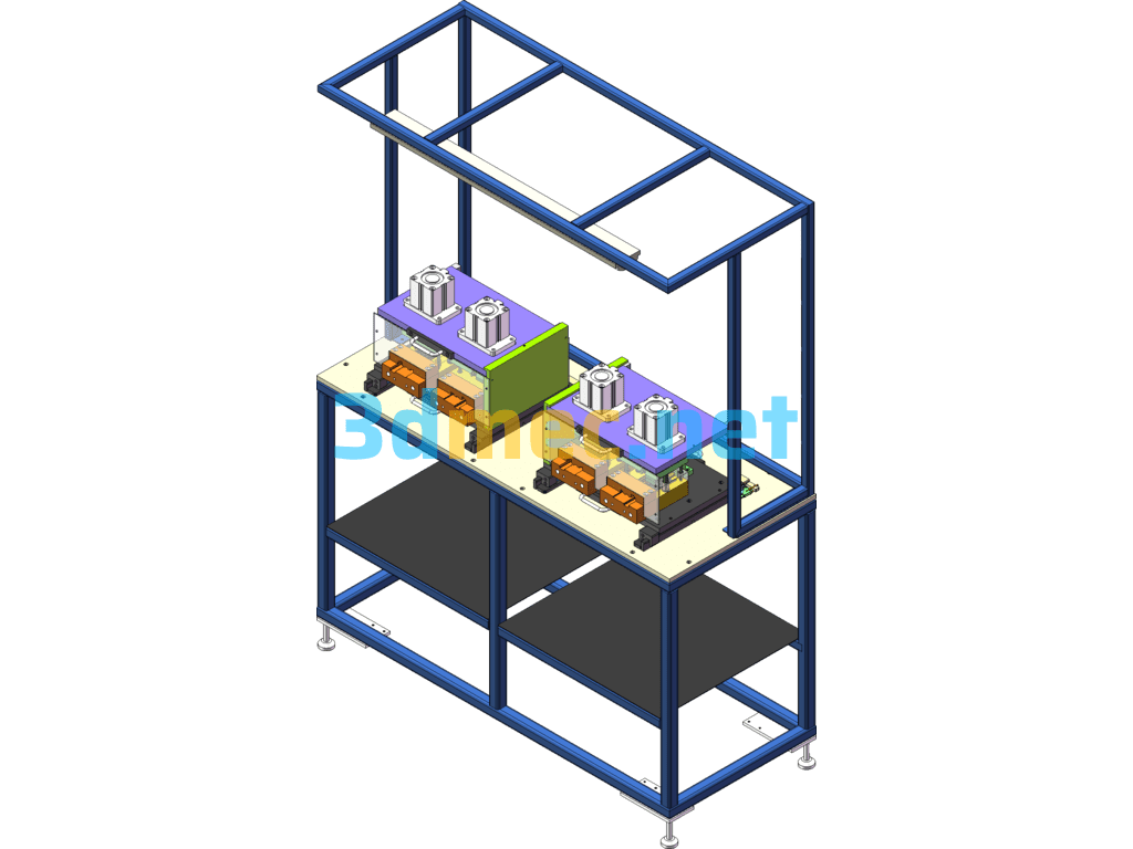 Door Sealing Strip Guide Groove End Punching Machine - 3D Model SolidWorks Free Download