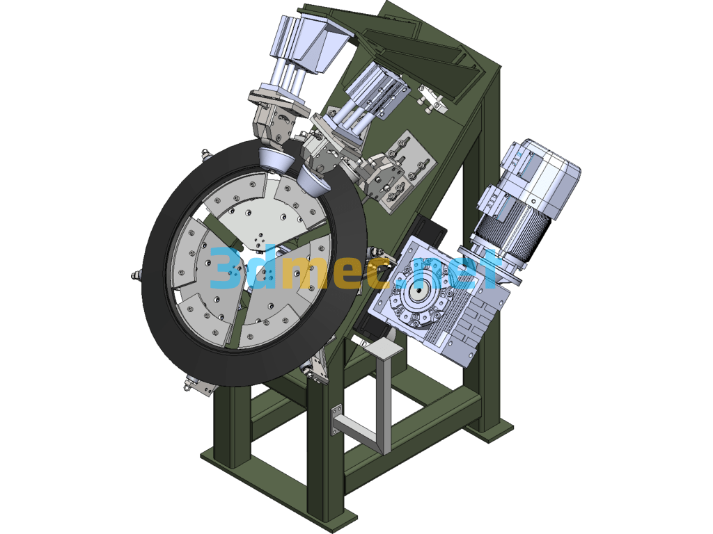 Rotary Crimping Joint Structure - 3D Model SolidWorks Free Download