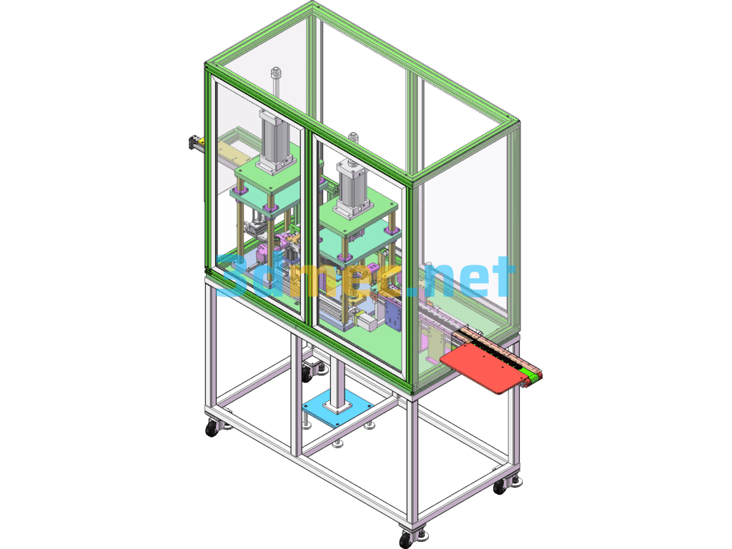 Fuel Pump Oil Inlet Plate Automatic Assembly Machine - 3D Model SolidWorks Free Download