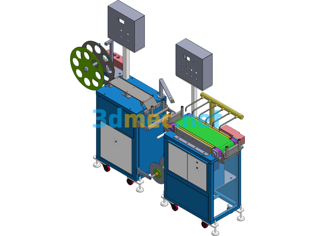 Cooling And Winding Production Line - 3D Model SolidWorks Free Download