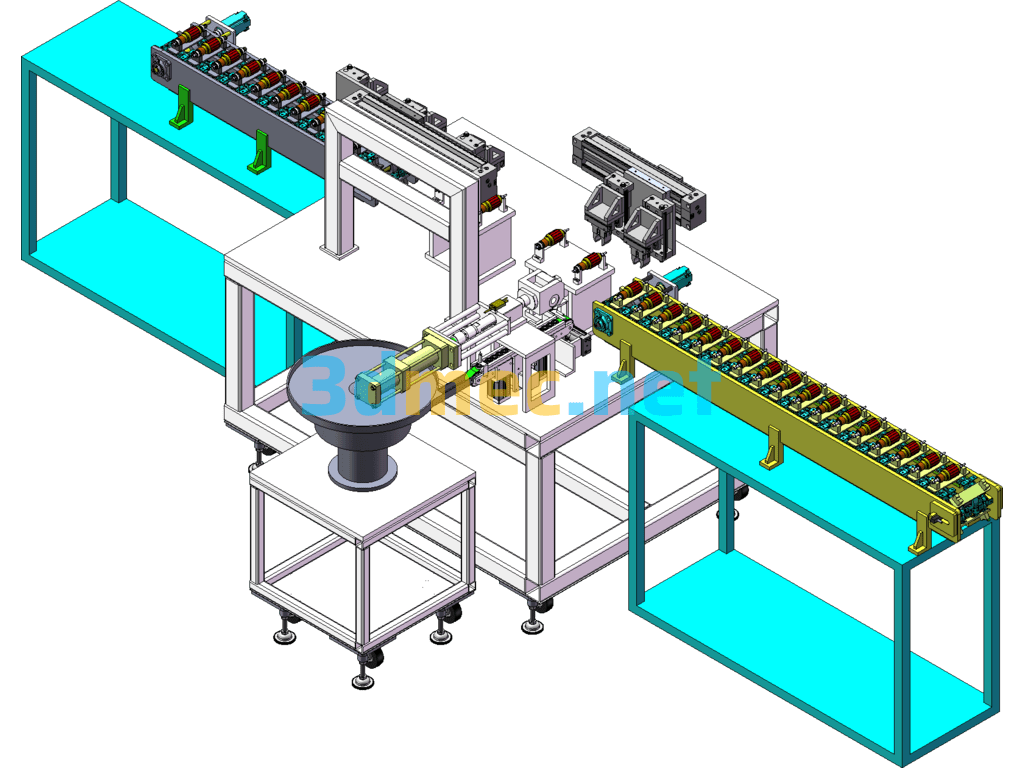 Motor Rotor Press Equipment - 3D Model SolidWorks Free Download