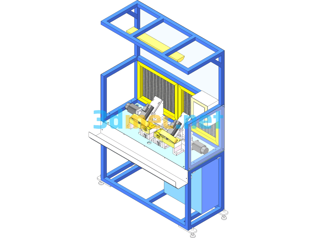 Bevel Cutting Machine For Splitting Strips - 3D Model SolidWorks Free Download